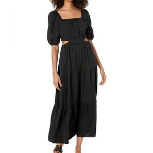 The Drop Women's Anaya Square-Neck Cutout Tiered Maxi Dress